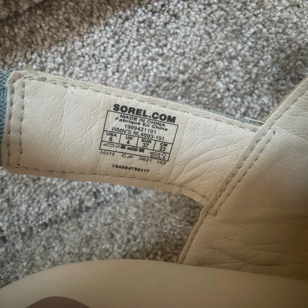 Sorel Cream and Tan Wedge Sandals - Picture 4 of 4
